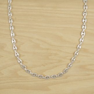 Collar Cadena Calabrote Grueso 70 cm en Plata de Ley 925ml